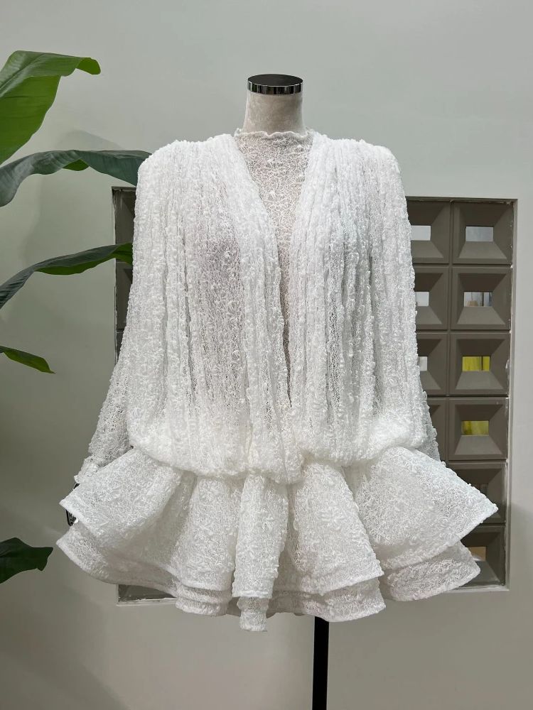 Luxury Lifestyle - Chic Sheer Three Pieces Mini Dresses