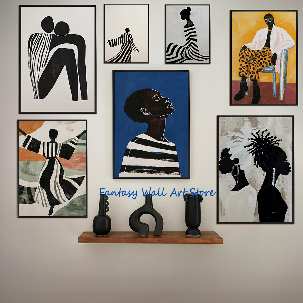 Luxury Lifestyle Japan - Minimalist Black Bold Striped Fashion Wall