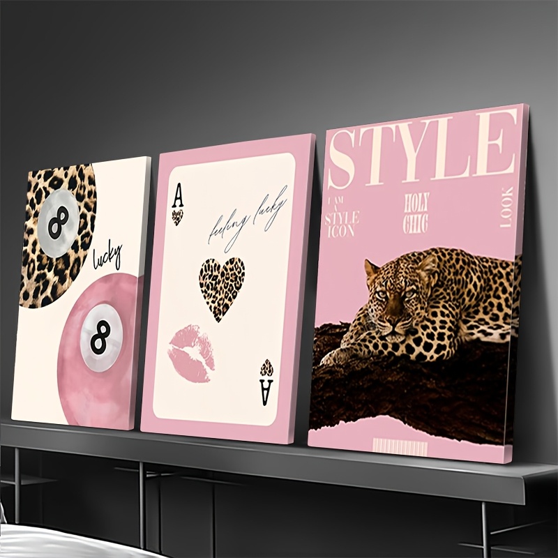 3pcs Leopard Cheetah Canvas Wa - مراجعة Luxury Lifestyle وسعره