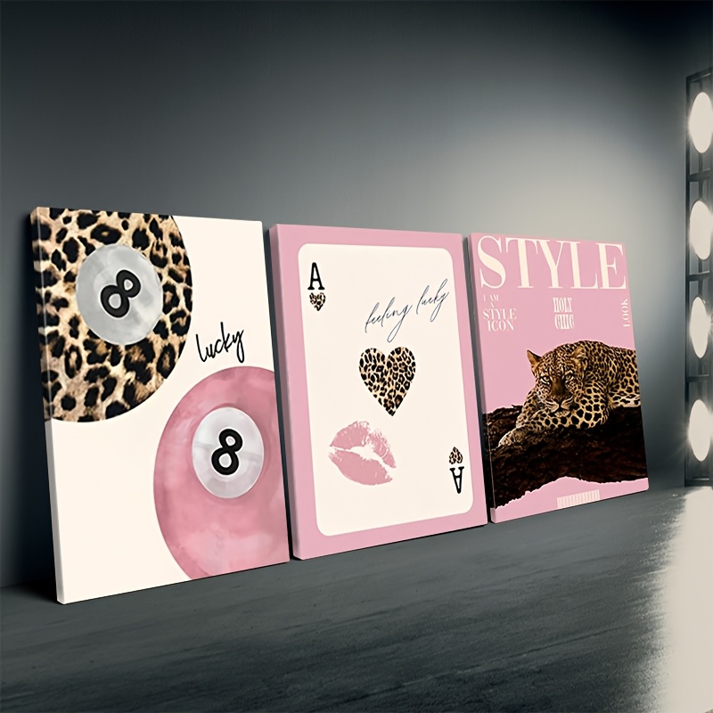 3pcs Leopard Cheetah Canvas Wa - مراجعة Luxury Lifestyle وسعره