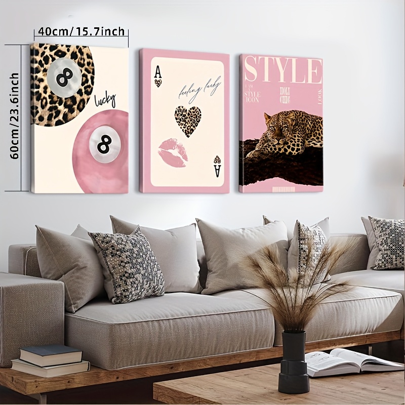3pcs Leopard Cheetah Canvas Wa - مراجعة Luxury Lifestyle وسعره