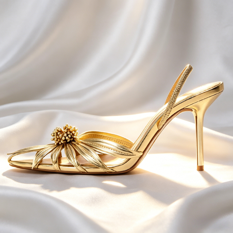 Luxury Gold Floral Detail Slin - مراجعة Luxury Lifestyle وسعره